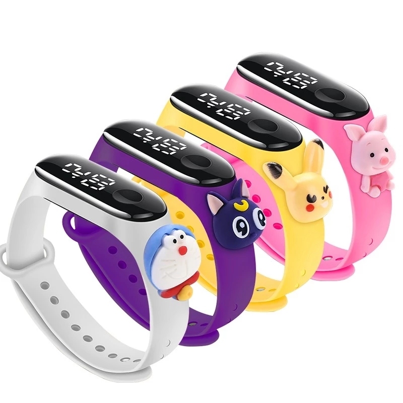 2021 best gifts sport animal shape cartoons Mi 3 charm mi watch retro wrap bracelet types waterproof white led bracelet watch