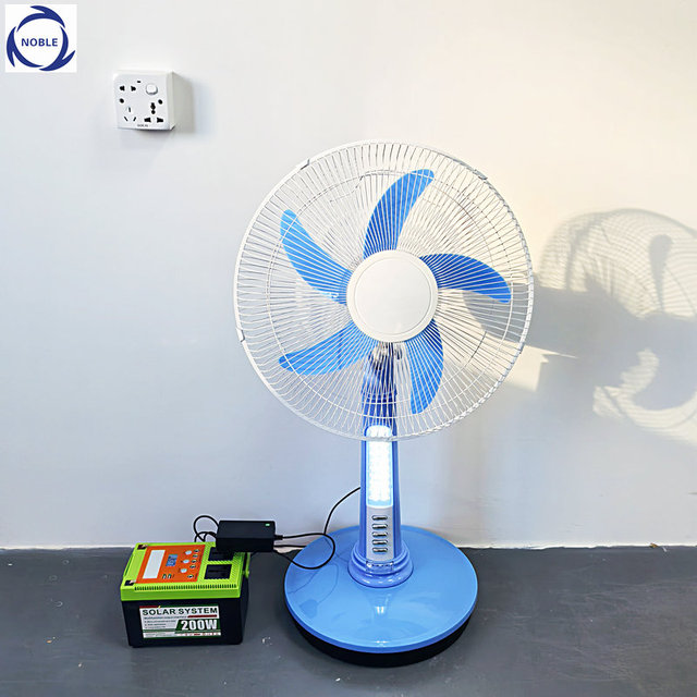 New Solar Ac Dc Desk Table Fan 16 Inch Summer Camping Table Fan With Led Lights Solar Panels