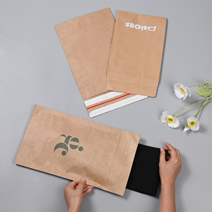 <span class=keywords><strong>Bolsas</strong></span> de Embalaje de Papel <span class=keywords><strong>Kraft</strong></span> Biodegradable para Ropa, con Logotipo Personalizado, para Envíos Express - Product Image 2