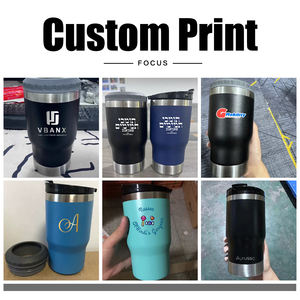 Enfriador de latas rojo de 14 oz con tapa multifunción, botellas de agua aisladas personalizadas con abridor para cerveza, tazas de café al por mayor - Product Image 5