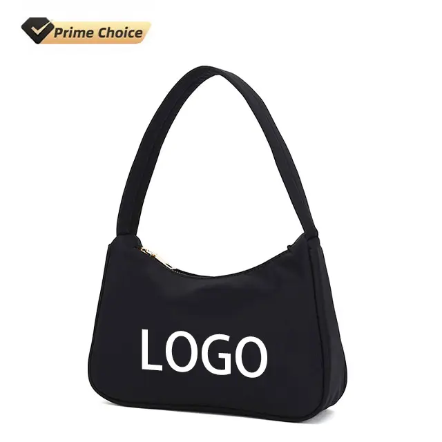 BSCI custom logo handbag Nylon Designer Clubbing Fashionista New Moon Tiny dumpling bag custom women's hobo bags