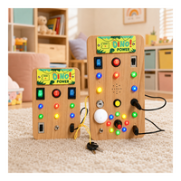 Lampe indicatrice, planche d'activités en bois, interrupteur LED USB, jouet éducatif sensoriel Montessori, entraînement de la motricité fine pour enfants