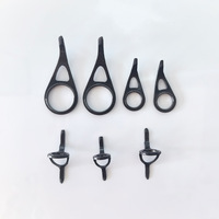 Support de guidage en fibre de carbone pour canne à pêche, anneau de guidage de canne à leurre, modification KW, œillet de guidage double pied, accessoire DIY