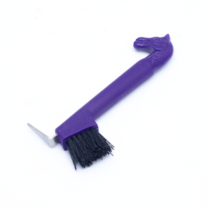 Alta Qualidade Colorido Cavalo Cabeça Handle Hoof Pick Escova Hoofpick Cavalo De Plástico com Escova - Product Image 4