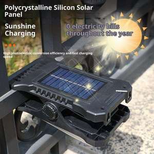 Lampe solaire murale à pince avec détecteur de mouvement extérieur pour éclairage paysager et patio, du crépuscule à l'<span class=keywords><strong>aube</strong></span> - Product Image 3