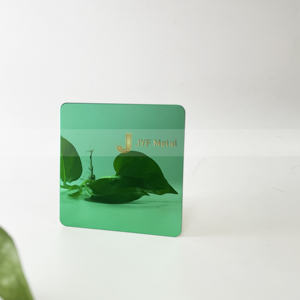 Plaque en acier inoxydable vert émeraude M82, finition miroir, pliage, découpe, revêtement mural, crédence de cuisine, décoration commerciale - Product Image 4