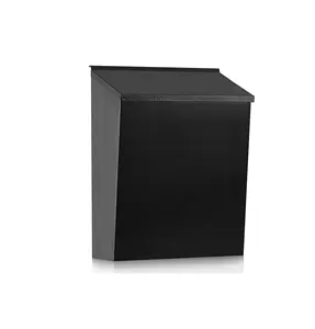 Wall Mount Mailbox, Mailboxes for Outside Wall Mount, Sleek Design and Durable Construction in Black Finish