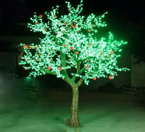 Iluminação LED Pequena Árvore Artificial Fruta Bonsai Tree