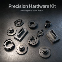Kit de composants mécaniques industriels en métal massif, usinés sur mesure avec finition mate pour tour de précision