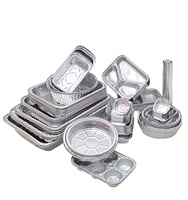 Plat de service de buffet, plateau de cuisson jetable, plat à tarte peu profond en aluminium, vaisselle de camping, emballage alimentaire en aluminium argenté