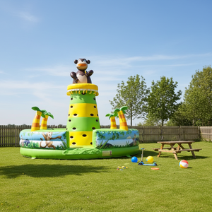 Muro de Escalada Infantil, Juego Inflable Interactivo, Parque de Atracciones para Adultos, Muro de Escalada Interior y Exterior - Product Image 1