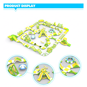 Parc <span class=keywords><strong>aquatique</strong></span> gonflable géant flottant multi-activités avec <span class=keywords><strong>parcours</strong></span> d'obstacles pour la mer, les rivières et les lacs, parc d'attractions aquatiques - Product Image 2
