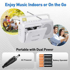 Retro Portable Cassette Recorder AM FM Radio BT <b>USB</b> TF Card Dual <b>Speakers</b> For Home Office Travel Use Stereo Boombox - Product Image 4