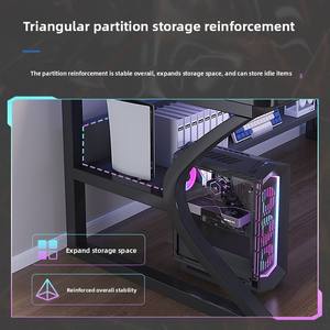 โต๊ะคอมพิวเตอร์อีสปอร์ตที่ทันสมัยเรียบง่ายโต๊ะทำ<span class=keywords><strong>งาน</strong></span>ที่บ้านพร้อมแผงไม้สไตล์สำหรับนักเรียนการเขียนหรืองานห้องนอน - Product Image 2