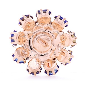 Elegante <span class=keywords><strong>oro</strong></span> plata rojo azul negro marrón seta 21mm botón aleación Rhinestone Metal <span class=keywords><strong>flor</strong></span> botón - Product Image 6