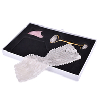Masque pour les yeux en cristal de jade de quartz clair blanc pur naturel