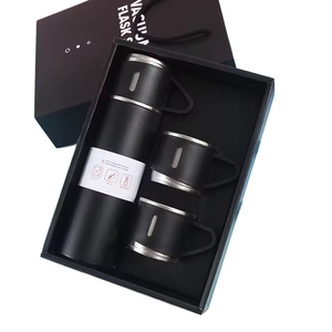 Conjunto de Copos Térmicos para Presentes Empresariais em Aço Inoxidável 304 com Três Tampas em Uma Caixa para Lembranças - Product Image 1