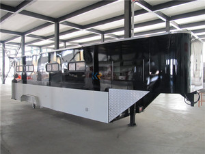 Remorque de transport pour 3 chevaux personnalisable, type col de cygne et standard, avec double ouverture de fenêtre, construction métallique pour le transport de chevaux - Product Image 2