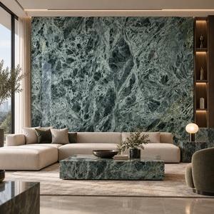 UnionStone Bvlgari Marbre Vert Grande Dalle Naturelle Polie Brillante Haute Qualité Luxe Moderne Cuisine Salle à Manger Murale Garantie 1 An - Product Image 4