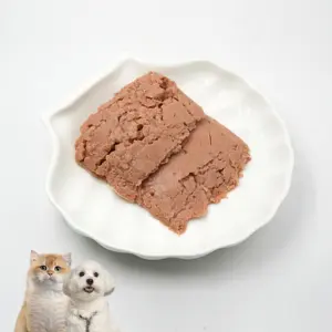 Wholesale Bulk Best Price OEM ODM Pet Wet Cat Food Salmon Chicken Flavor Staple Wet Food For Cats