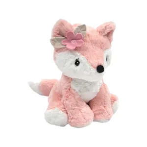 Ustom-animal de peluche de zorro para niños, muñeco de peluche de Mascota de color rosa para uso comercial