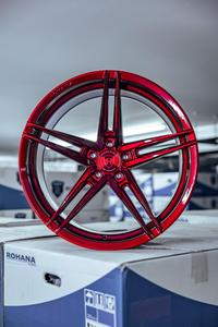 Jantes en alliage forgé Trurim OEM ODM rouges à rayons en V 17 18 pouces 5x100 5x112 5x114.3 5x120 pour Volkswagen <span class=keywords><strong>Arteon</strong></span> Tiguan Touareg <span class=keywords><strong>R</strong></span>-<span class=keywords><strong>Line</strong></span> - Product Image 2