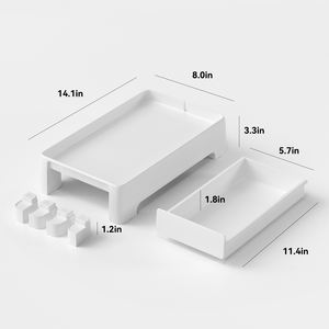 Plástico Multi-funcional Destacável Levantado Cat <span class=keywords><strong>Dog</strong></span> <span class=keywords><strong>Bowl</strong></span> <span class=keywords><strong>Stand</strong></span> com Armazenamento Adequado para Pet <span class=keywords><strong>Bowl</strong></span> Feeder - Product Image 4