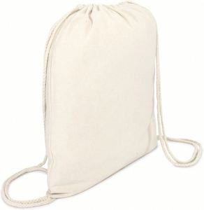 Custom Logo Outing Laundry Lunch <b>School</b> Camping Reusable Canvas <b>Backpack</b> Beige Printed Drawstring Bags - Product Image 4