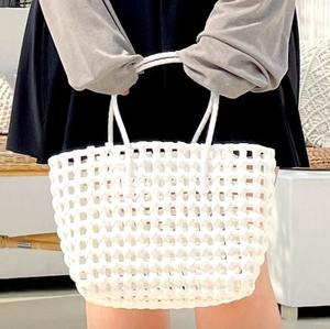 Mini sac pour enfants, panier de rangement en paille tressée pour la plage, pliable avec poignée, cadeau d'anniversaire pour enfants - Product Image 2