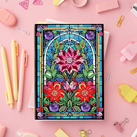 Nouvelle arrivée fleurs conception bricolage diamant peinture A5 cahier pour enfants et adultes cadeaux drôles et cool