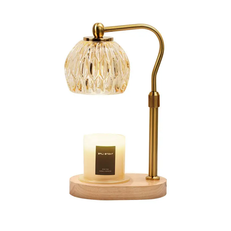 Groothandel Schoonheid Verstelbare Elektrische Wax Smeltbrander Geurkaars Glazen Kap Warmer Lamp Met Timer & Dimmer Voor Interieur