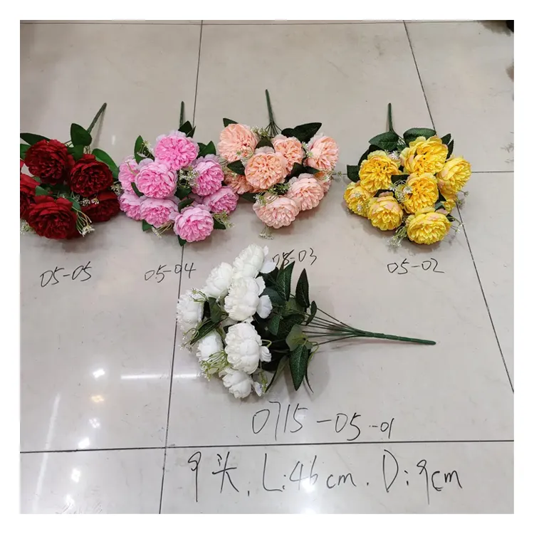 Wholesale Cheap Flower Bunch For Cemetery Handmade Flowers Plastic Artificial Flowers