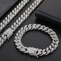 Vente chaude hommes Hip Hop laiton cubain lien chaîne collier plaqué or CZ Zircon pour la fête de mariage fiançailles haut choix cadeau