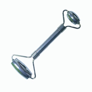 Rouleau facial en acier inoxydable 304 avec logo personnalisé, masseur métallique auto-refroidissant, instrument de beauté à double tête - Product Image 2