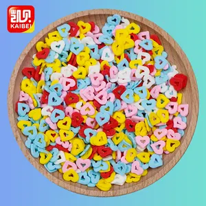 Obral besar hati berongga warna campuran confetti dapat dimakan percikan dapat dimakan Spanyol semprotan dapat dimakan untuk dekorasi roti