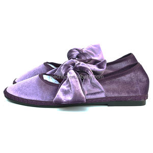 Chaussures plates pour femmes en velours de luxe, style nœud, <span class=keywords><strong>ballerines</strong></span> <span class=keywords><strong>chinoises</strong></span> - Product Image 2
