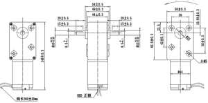 <span class=keywords><strong>Motor</strong></span> de engranajes helicoidales de CC 24V con <span class=keywords><strong>2</strong></span> ejes de salida, construcción de imán permanente y conmutación por escobillas para electrodomésticos - Product Image 2
