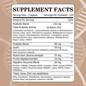 High Quality Probiotic Capsules for Women Men Opyimal Probitic <b>Blend</b> Digestion Rates Supports Digedtive System Capsules - Product Image 2