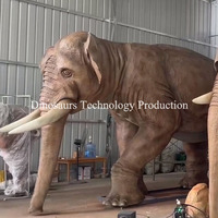 Modèles d'animaux animatroniques fabriqués en usine, éléphants de la jungle animatroniques personnalisés pour les expositions dans les parcs forestiers