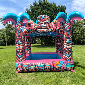 Château gonflable Tiki Face de petite taille avec fenêtre de visualisation, idéal pour la location de fêtes, vente directe usine - Product Image 2