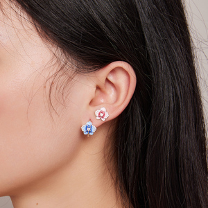 <span class=keywords><strong>Orecchini</strong></span> a bottone con fiore Phalaenopsis di colore sfumato <span class=keywords><strong>orecchini</strong></span> in argento 925 stile signora squisito - Product Image 6