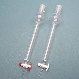 Vetreria da laboratorio Boro 3.3 colonna per cromatografia con rubinetto in vetro <span class=keywords><strong>PTFE</strong></span> con disco e serbatoio a snocciola - Product Image 5