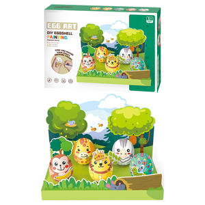 Divertido Diy Doodle pintura arte hecho a mano Mini huevo pintura Kit <span class=keywords><strong>bosque</strong></span> Animal cáscara de huevo Graffiti dibujo juguete - Product Image 3