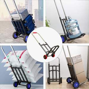 Factory Wholesale Orange Heavy Duty Hand Truck With Red Plastic Grips For Logistics Delivery Industrial Grade Material Handling - Product Image 5