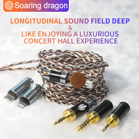 Hakugei Soaring dragon prise modulaire 5 à 1 mise à niveau écouteur hifi 7N occ Cable silver0.78 2pin mmcx qdc, A2DC, Acoustune,JH,UE