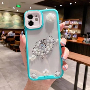 Coque de protection antichoc transparente en PC rigide de luxe, motif cœur multicolore pour iPhone 13 14 15 16 17 18 Pro Max - Product Image 5
