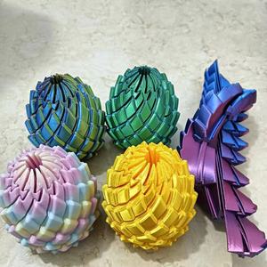 Giocattolo Antistress a Forma di Uovo di Drago Stampato in 3D in PLA, Colorato e Sensoriale, per Bambini e Bambine, Ecologico, OEM - Product Image 2