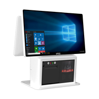 Kiosque de paiement automatique en libre-service pour ordinateur de bureau 15,6''/18,5''/215'' pour la commande de restauration rapide en restaurant, avec système d'exploitation Windows/Android, processeur I3/i5
