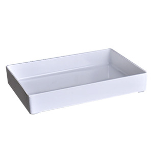Bandejas Rectangulares de Melamina Blanca para Servir Platos Estofados y Alimentos Fríos, Uso en Hoteles y Restaurantes - Product Image 3