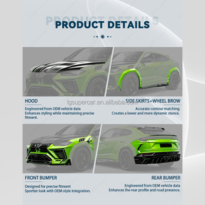 Kit carrosserie en fibre de carbone sèche de style MSY 1ère génération pour Lamborghini Urus 2018+ Pare-chocs avant et arrière, ailes, kit de carrosserie - Product Image 4